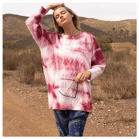 POL Cranberry Blend Oversized Sweater Tunic Top - Picture 4 of 14